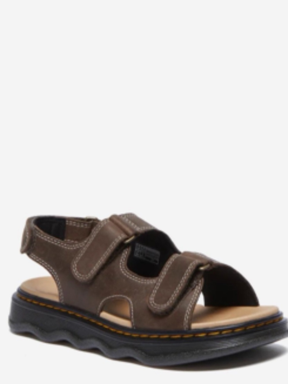 Dr. Martens Kids Brown Leather Velcro Sandal